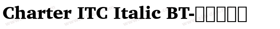 Charter ITC Italic BT字体转换